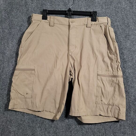 Mountain Hardware Zip Cargo Shorts Fits Mens 32‎ Nylon Pocket Chino Hiking - Picture 1 of 9